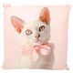 Cuscino arredo gatta con fiocco rosa